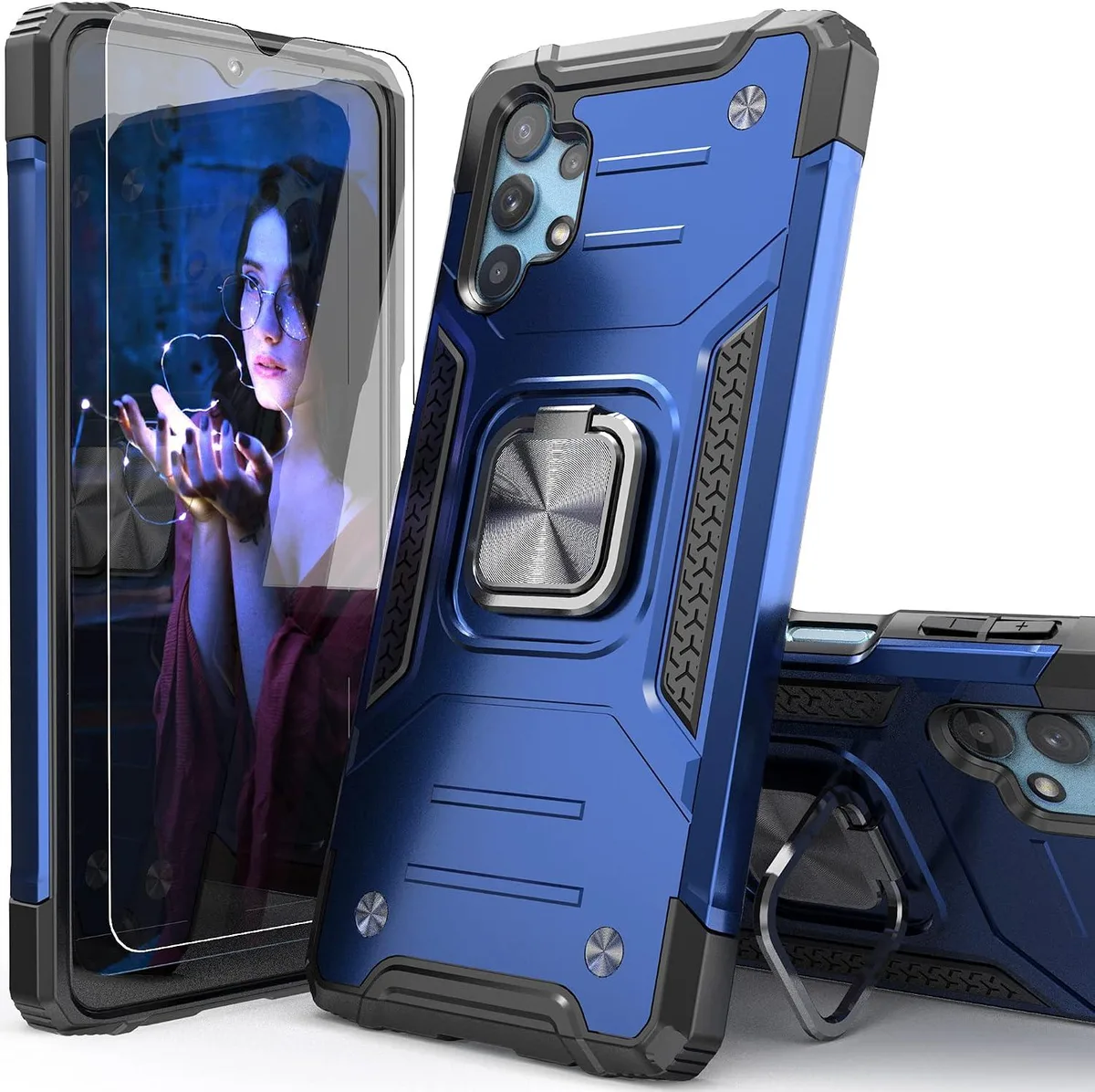 Transcend Transcend Galaxy A32 5G Case Blue with Kickstand and Screen Protector — product photo