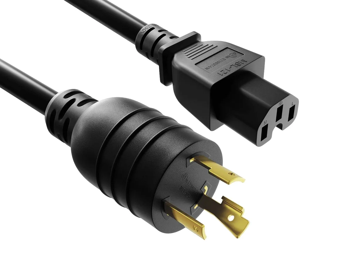 Cable Leader Cable Leader PW160-1206 6ft NEMA L6-20P to C15 Locking Power Extension Cord — product photo