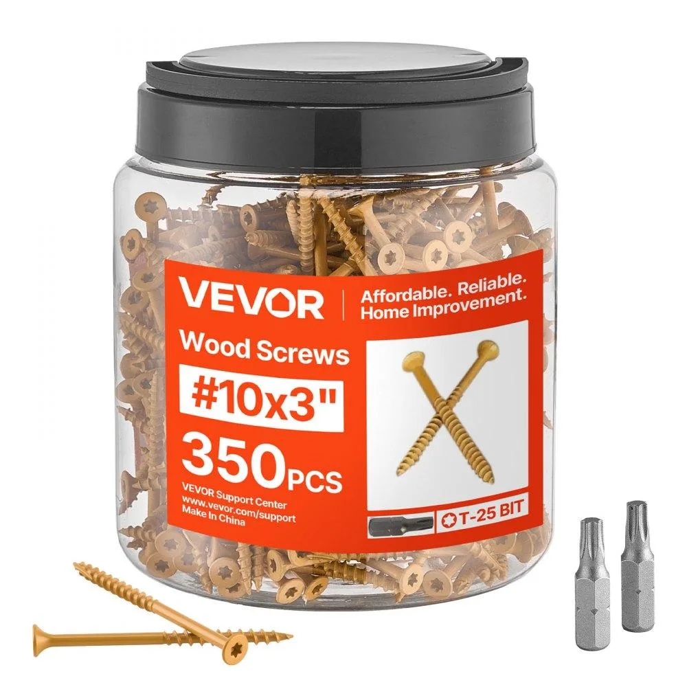 VEVOR VEVOR X25033101 350 PCS #10 x 3-Inch T25 Deck Screws — product photo