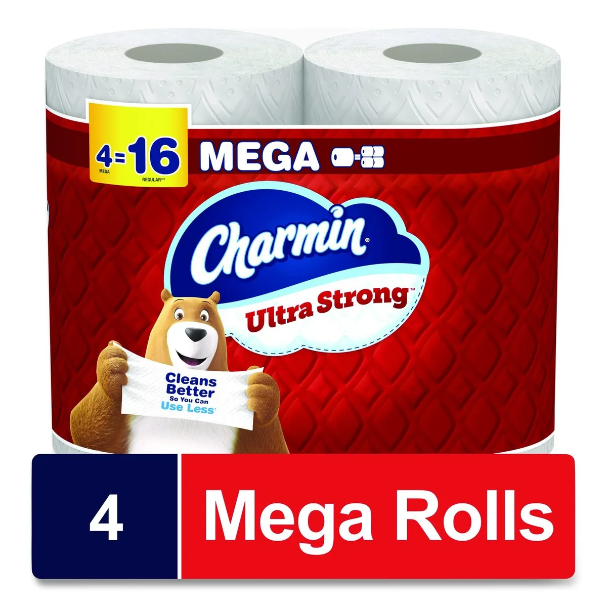 Procter &amp; Gamble Procter &amp; Gamble Charmin Ultra Strong 4 Mega Rolls 2-ply 198 sheets 80730324 — product photo