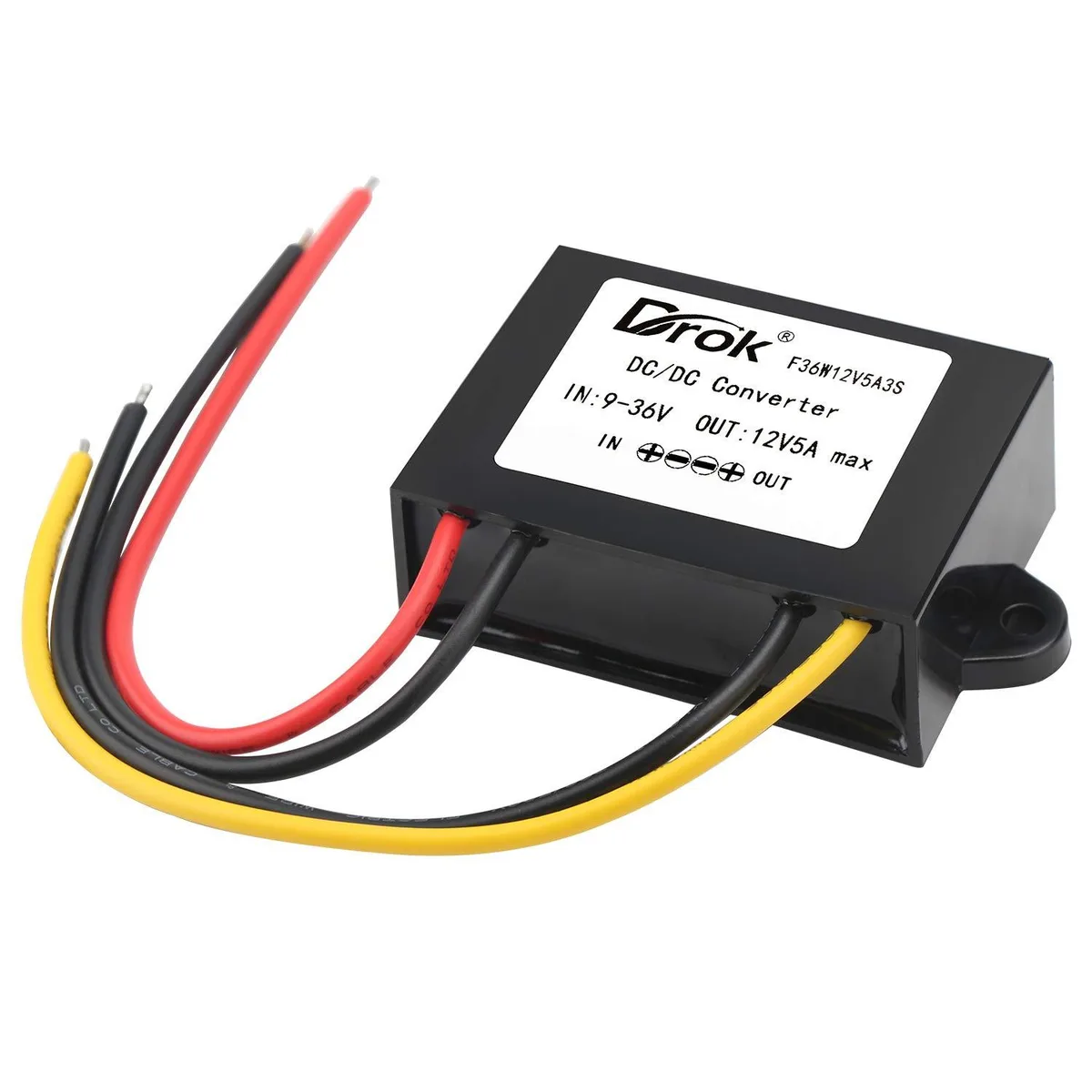 KEHIPI KEHIPI 9V-36V to 12V 5A 60W Waterproof Boost Buck Converter Power Adapter — product photo