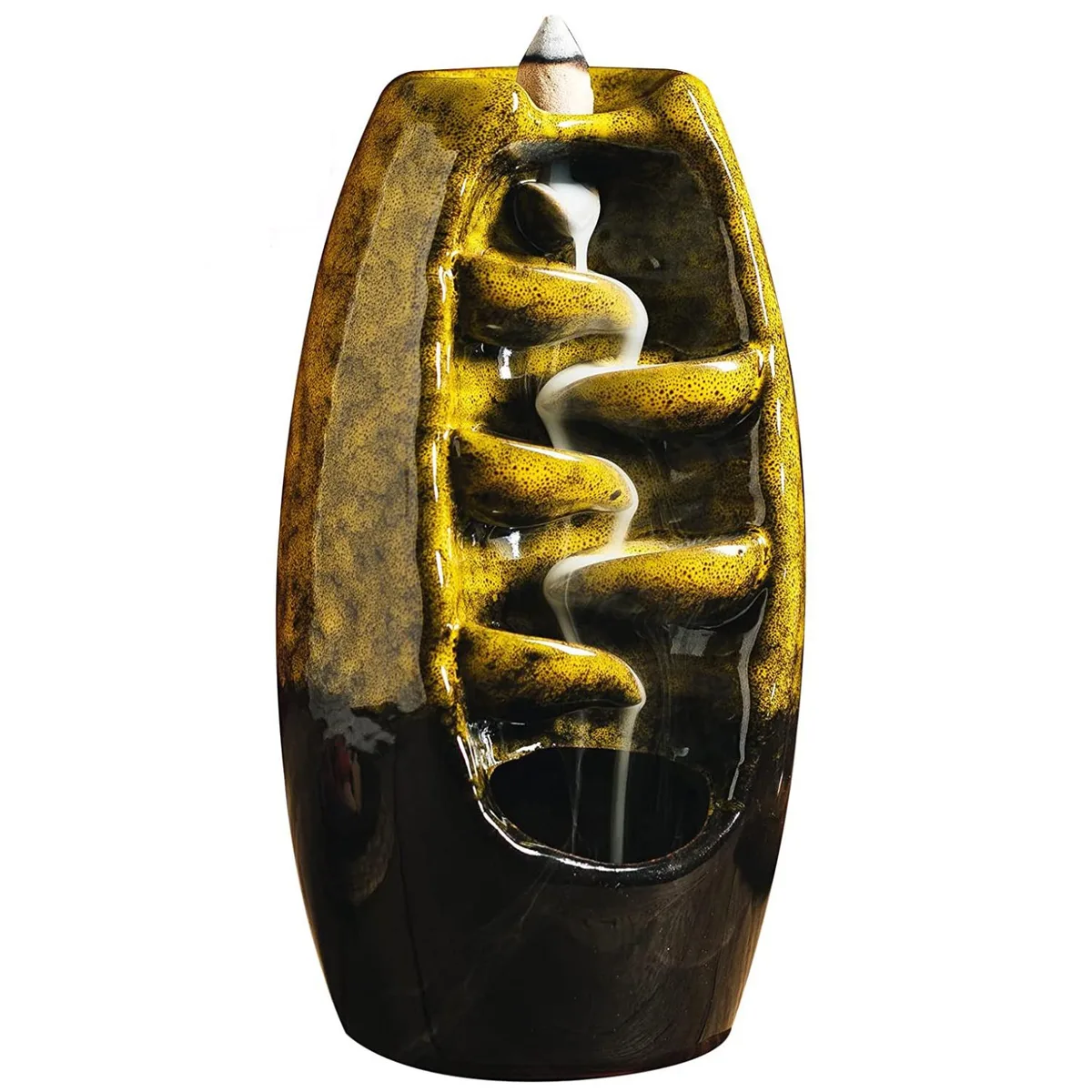 Altatac Altatac RLIH02-YELLOW Ceramic Backflow Incense Burner with 150 Cones — product photo