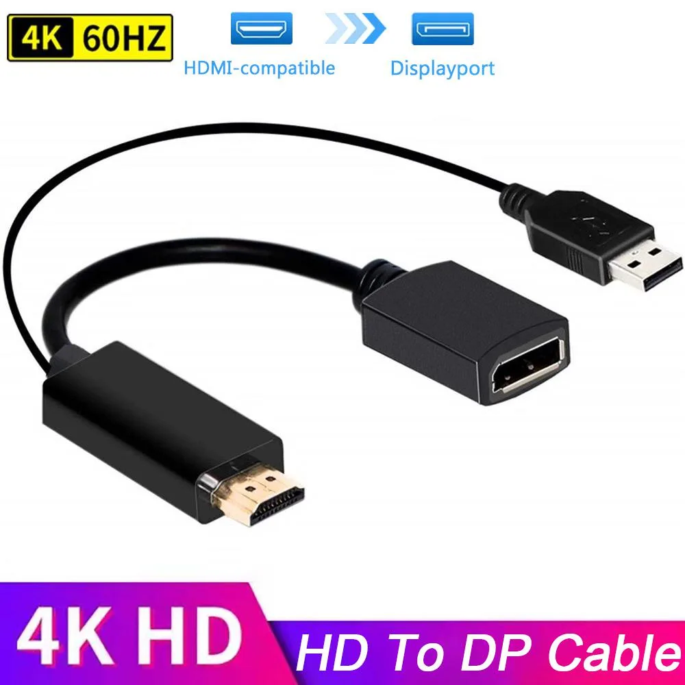 Jansicotek Jansicotek HDMI 2.0 to DisplayPort 1.4 Active Adapter 4K@60Hz 1080p@120Hz USB Powered — product photo