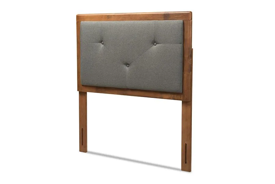 Baxton Studio Baxton Studio Abner Twin Headboard Dark Grey Walnut Brown — product photo