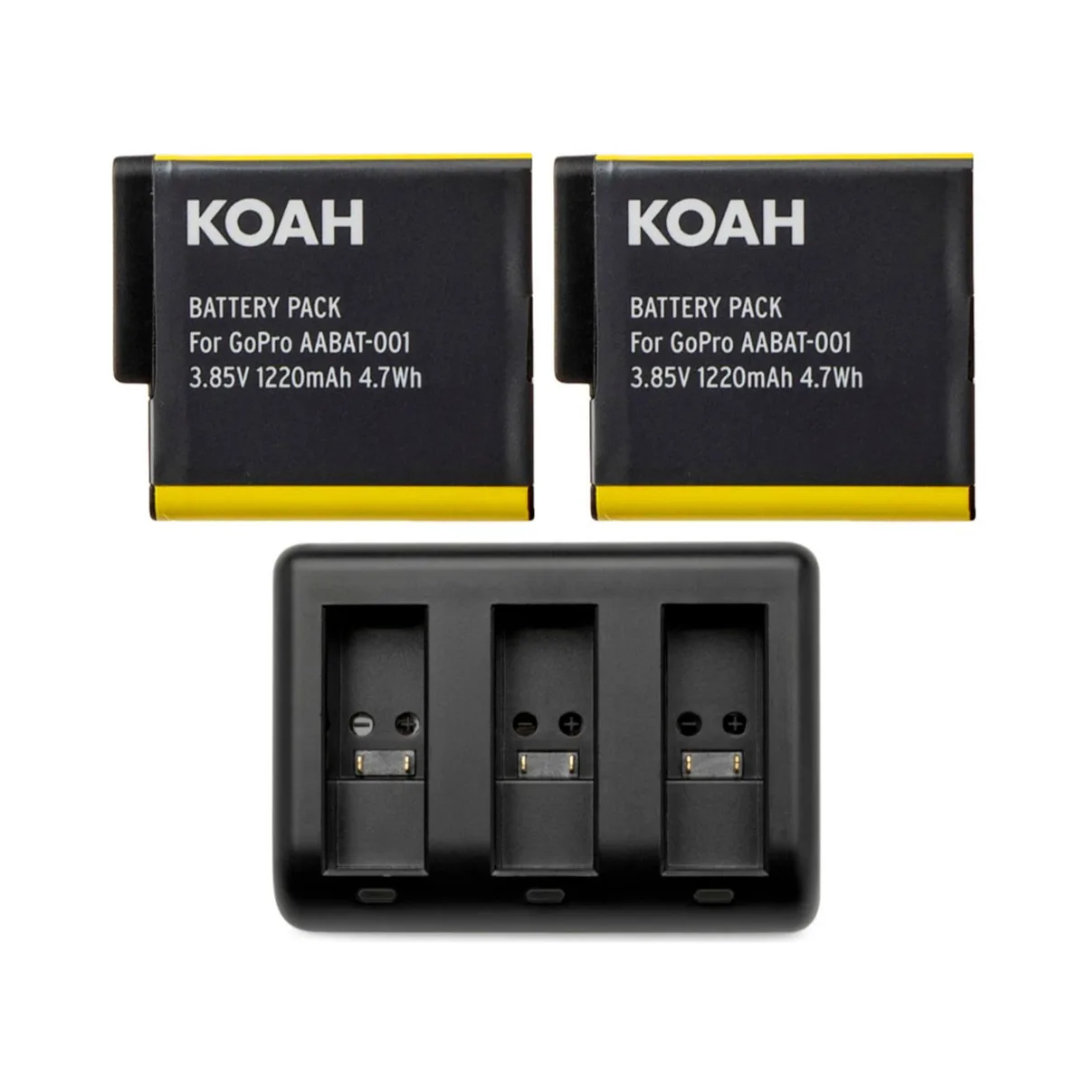Koah Koah Pro Battery 2-Pack Triple USB Charger for GoPro HERO Cameras — product photo