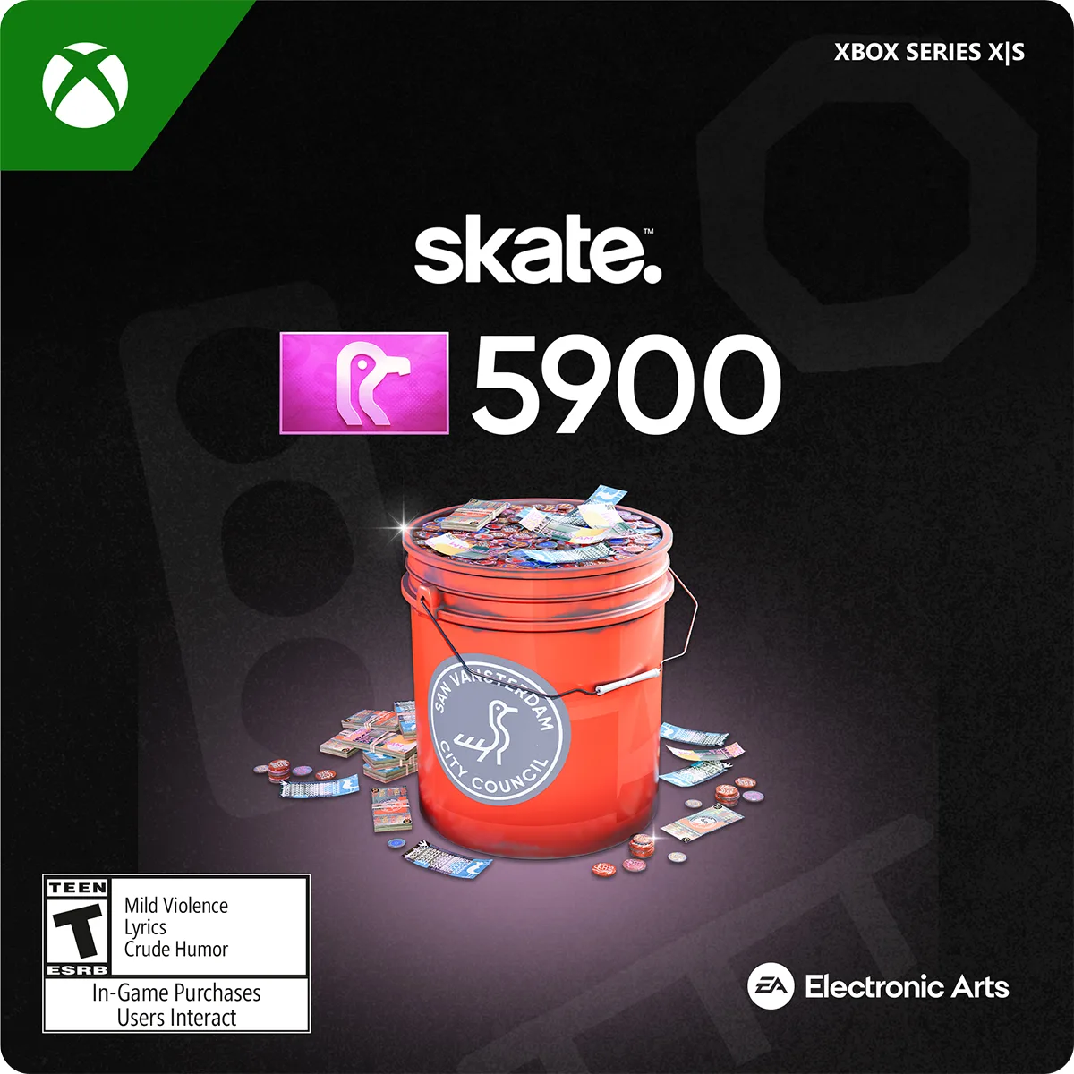 Electronic Arts Electronic Arts 7F6-00872 SKATE 5900 SV Bucks Xbox Series X|S downloadable game — product photo