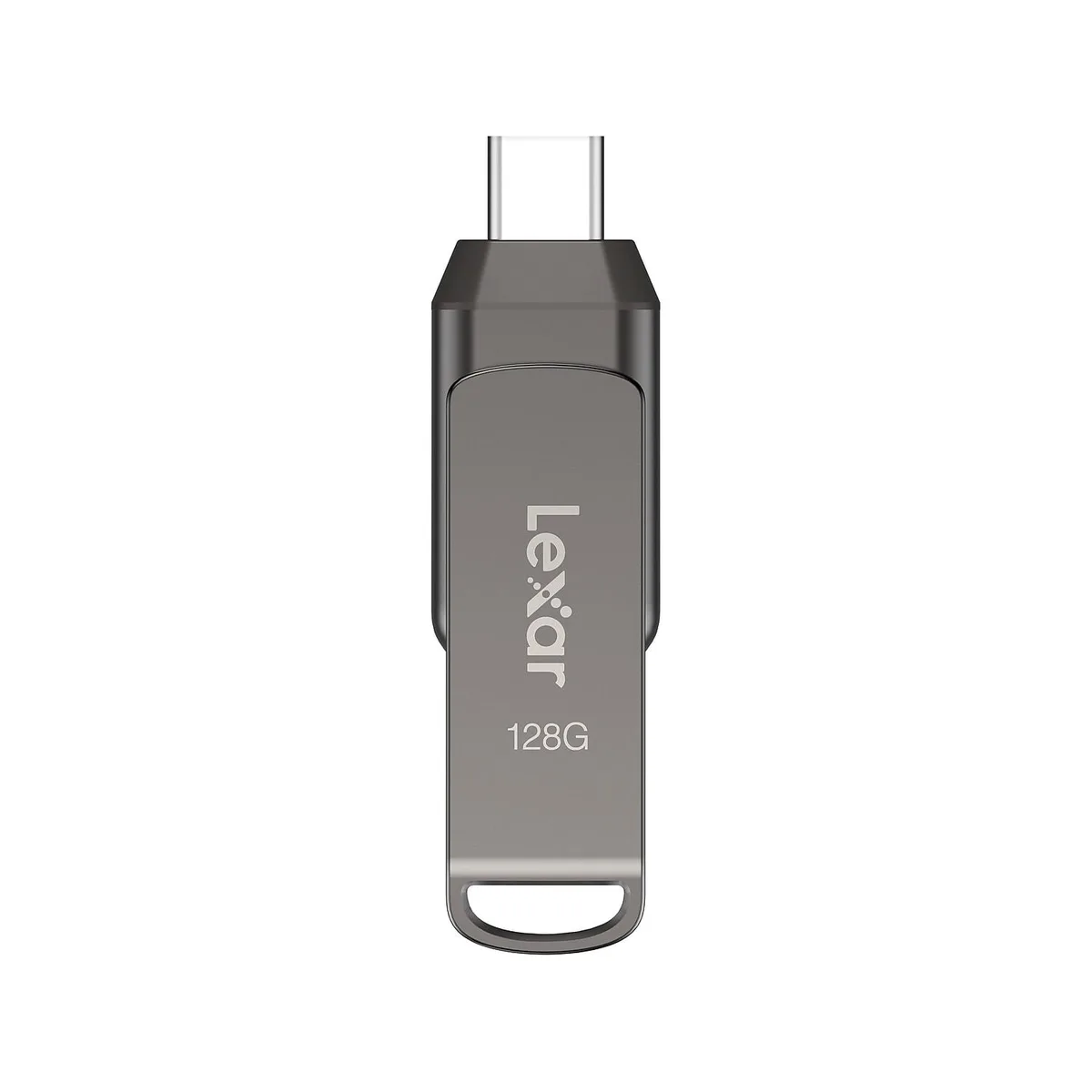 Lexar Lexar JumpDrive D400 Dual 128GB USB 3.1 Flash Drive Titanium — product photo