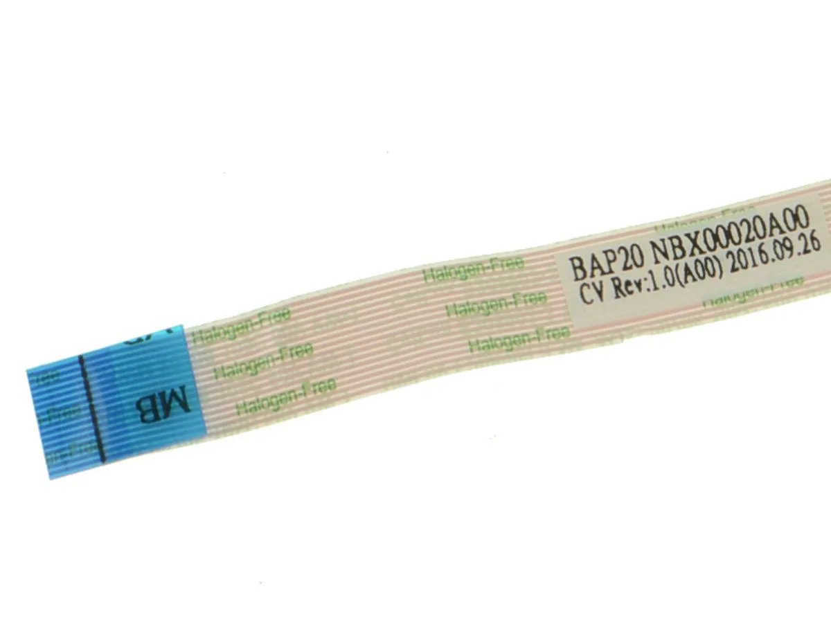 Flat beige ribbon cable with connectors at both ends