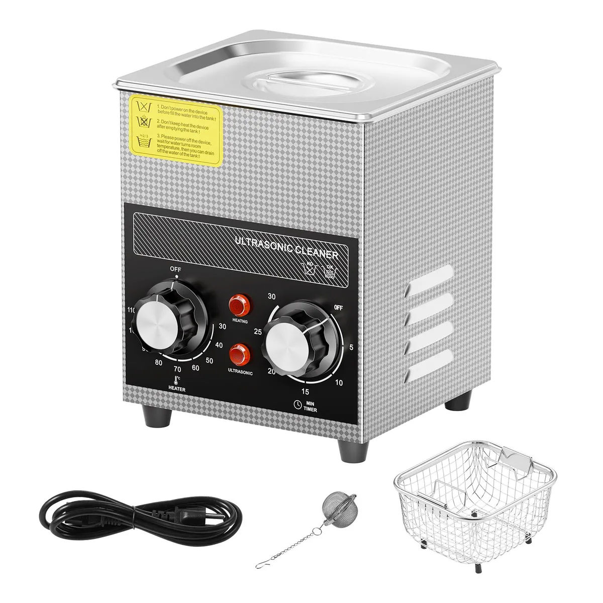 VEVOR VEVOR 2L Ultrasonic Cleaner 60W 40kHz Heater Timer Basket — product photo