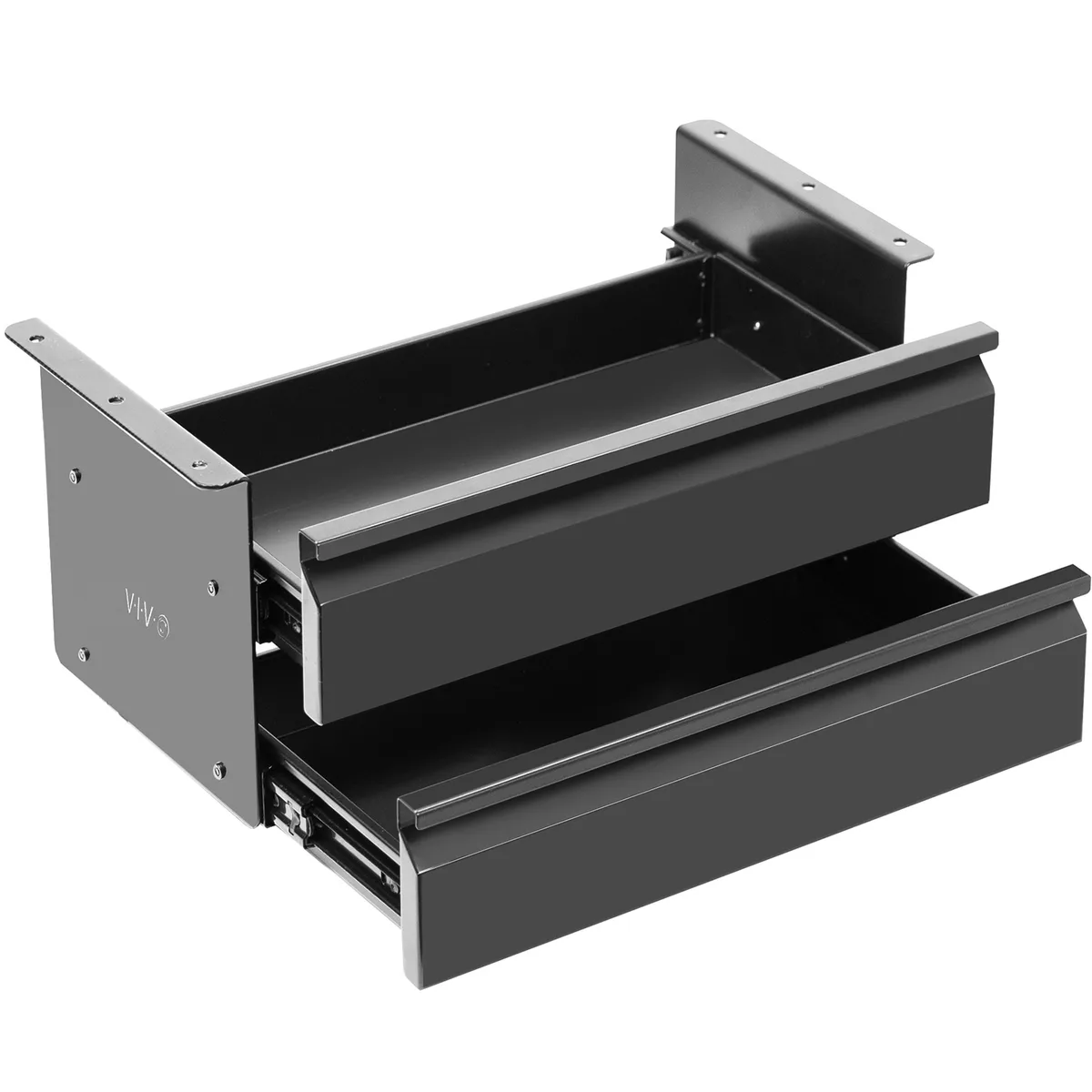 VIVO VIVO Black Dual Level 16" Under Desk Storage Drawer Set — product photo