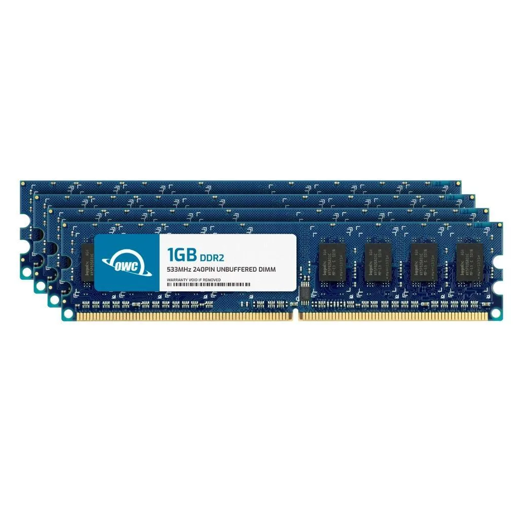 OWC OWC 4GB (4x1GB) DDR2 533 PC2-4200 CL4 1.8V Non-ECC UDIMM Kit — product photo
