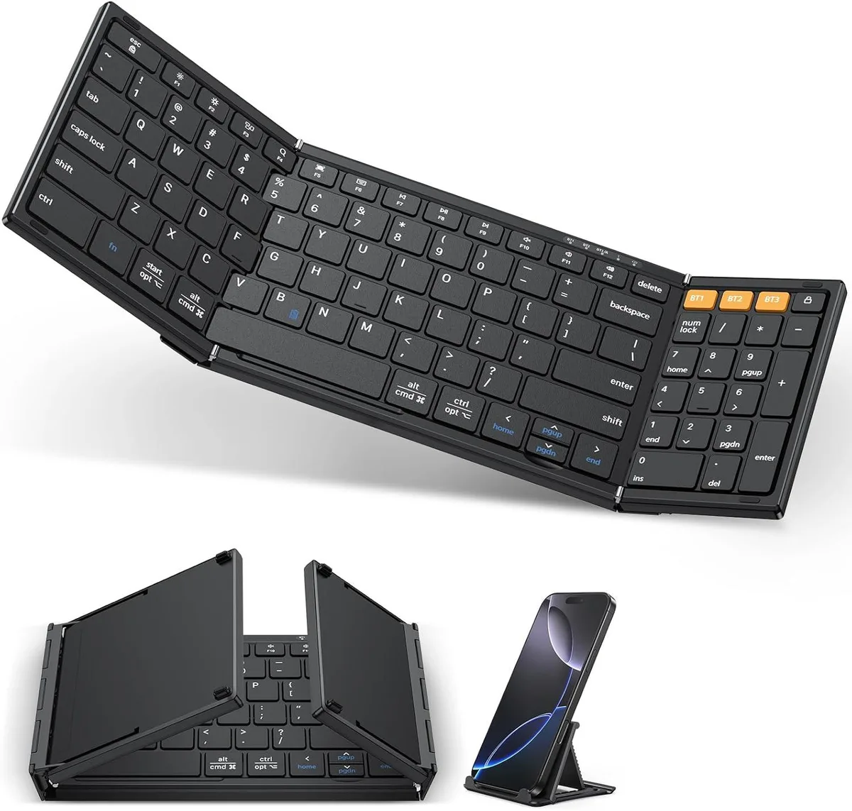 TUKO TUKO Foldable Bluetooth Keyboard Full Size 7.24 x 4.52 x .43 inches — product photo