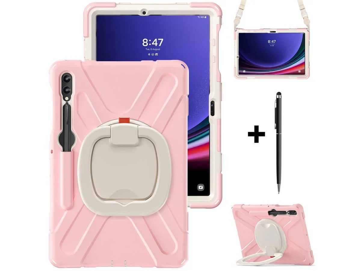 BONAEVER BONAEVER SM-X820/ Laptop Case Pink 12.4 inch 360 Rotating Stand Shoulder Strap — product photo