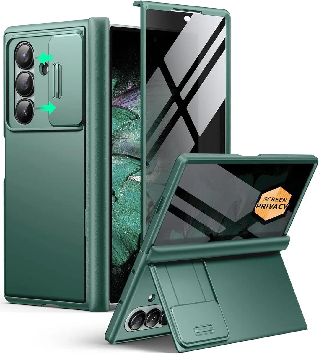 BFKK BFKK Z Fold 7 Case Privacy Screen Kickstand Camera Cover Green — product photo