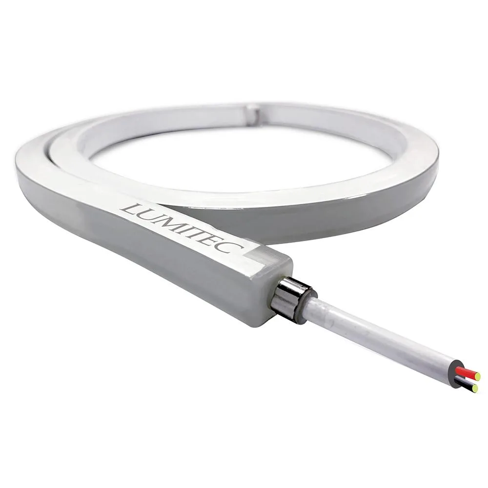 Flexible RGBW LED strip light, 10.5 feet long, IP67 rated, white finish