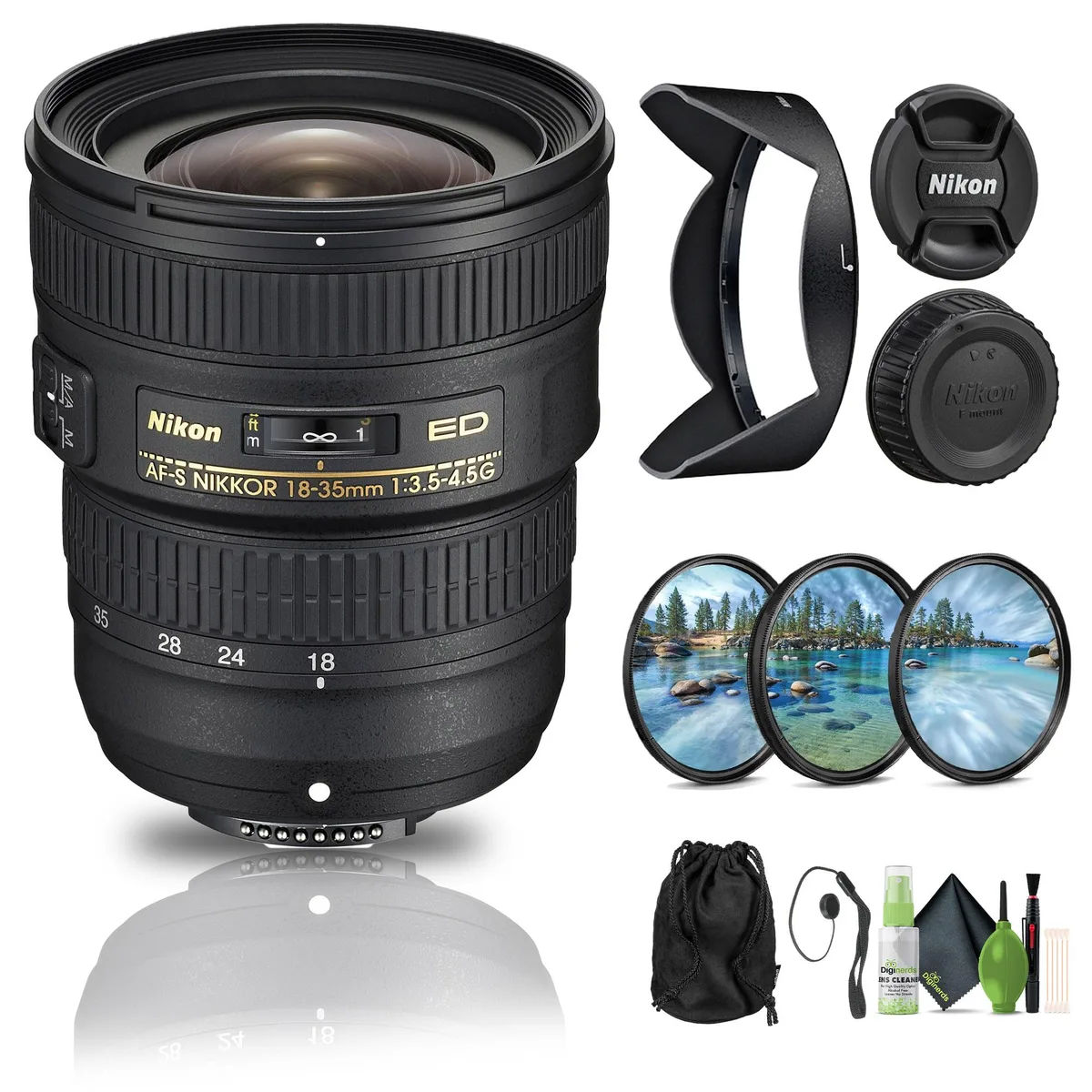 Nikon Inc Nikon AF-S NIKKOR 18-35mm f/3.5-4.5G ED Lens (2207) Bundle — product photo