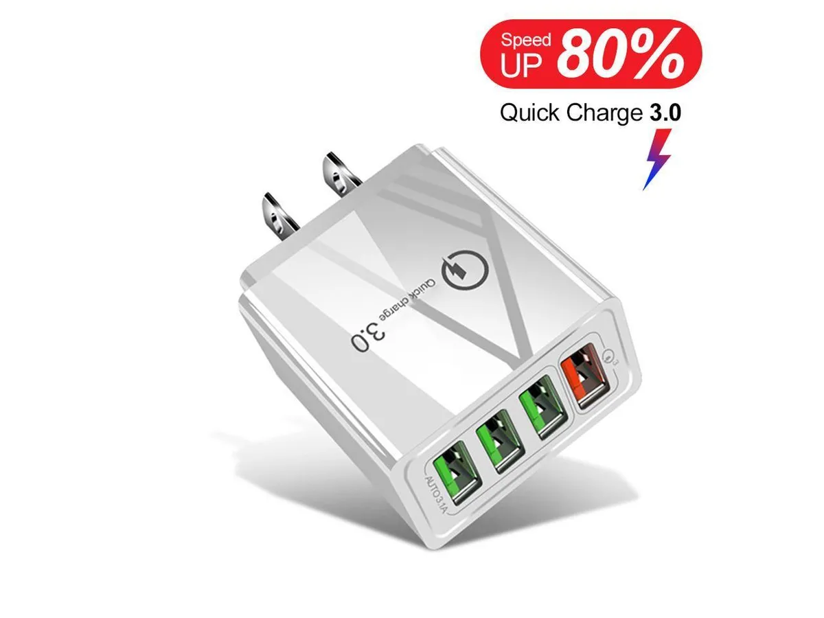 IXJYLCPC IXJYLCPC 48W QC 3.0 4-Port USB Charger White — product photo