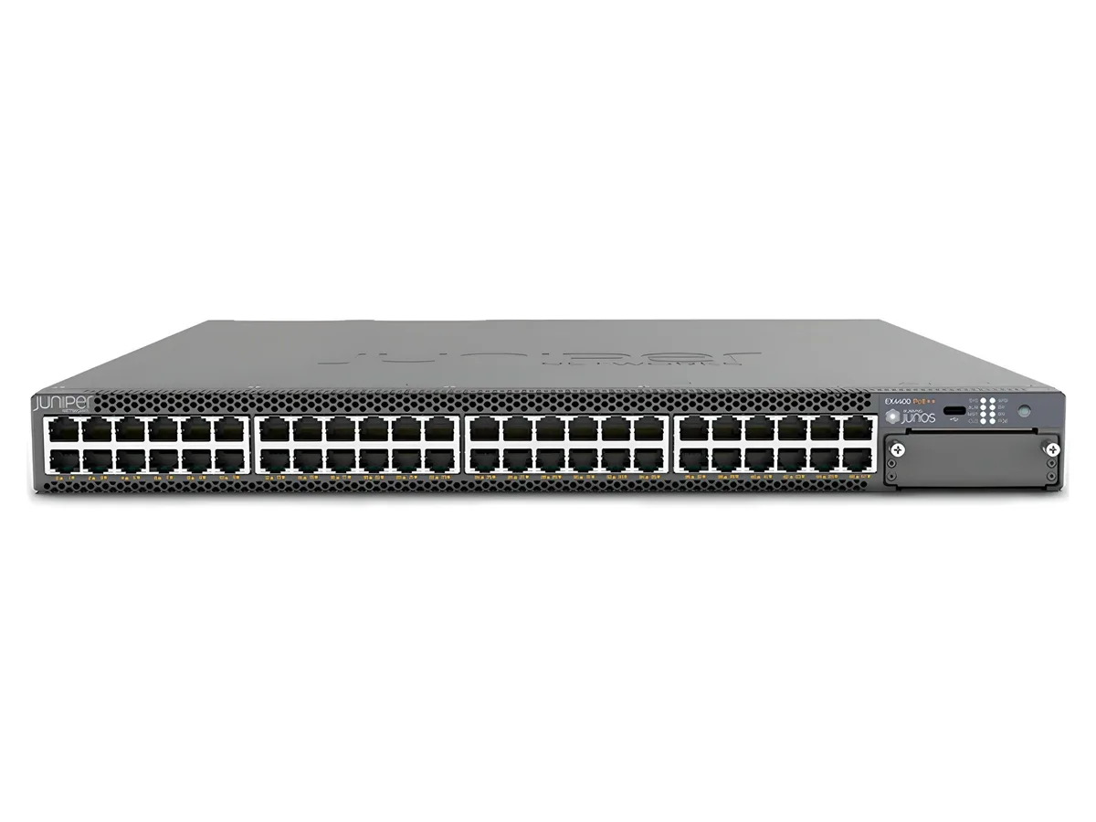 HPE Juniper Networking HPE Juniper Networking EX4400-48MP 48-port multi-gigabit PoE network switch with 4x40G and 4x100G uplinks — product photo