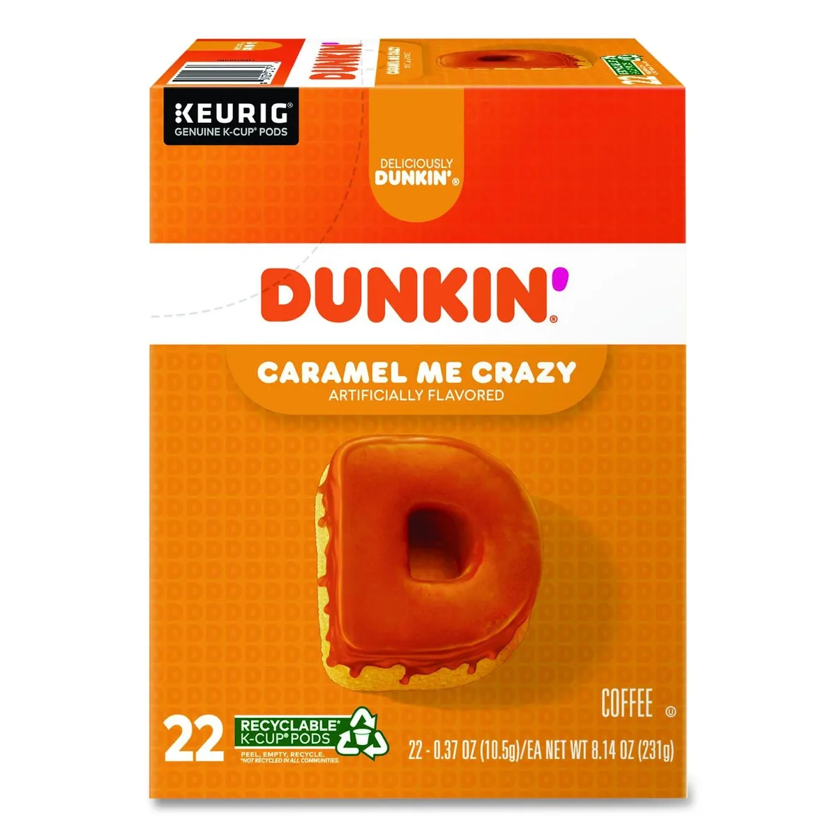 Box of 22 K-Cup pods Caramel Me Crazy medium roast