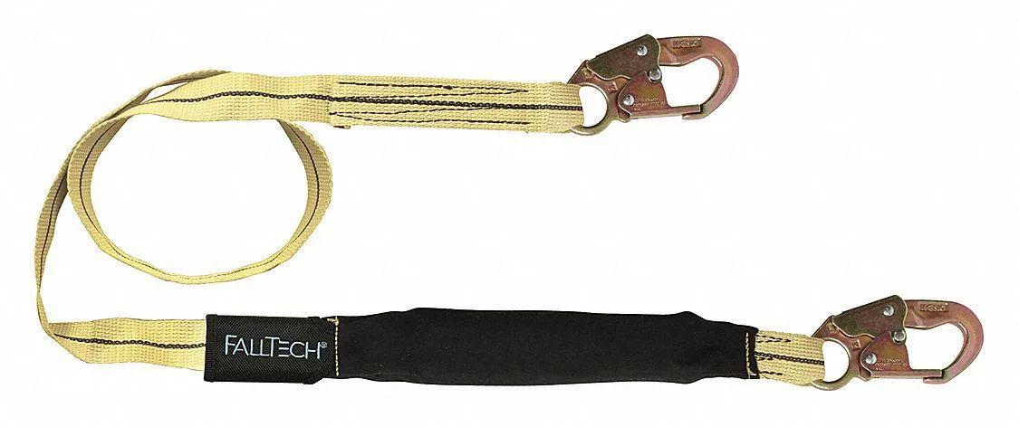 Falltech Falltech 8242 WeldTech Shock Absorbing Lanyard 6 ft Steel Snap Hook — product photo