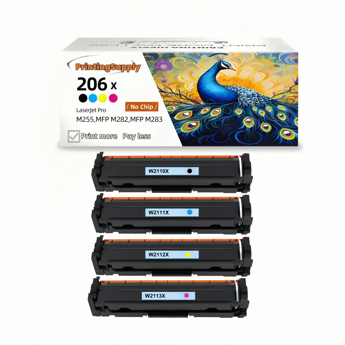 Ninestar Technology Ninestar Technology 206X 4 Pack High-Yield Toner Cartridges Black Cyan Magenta Yellow — product photo