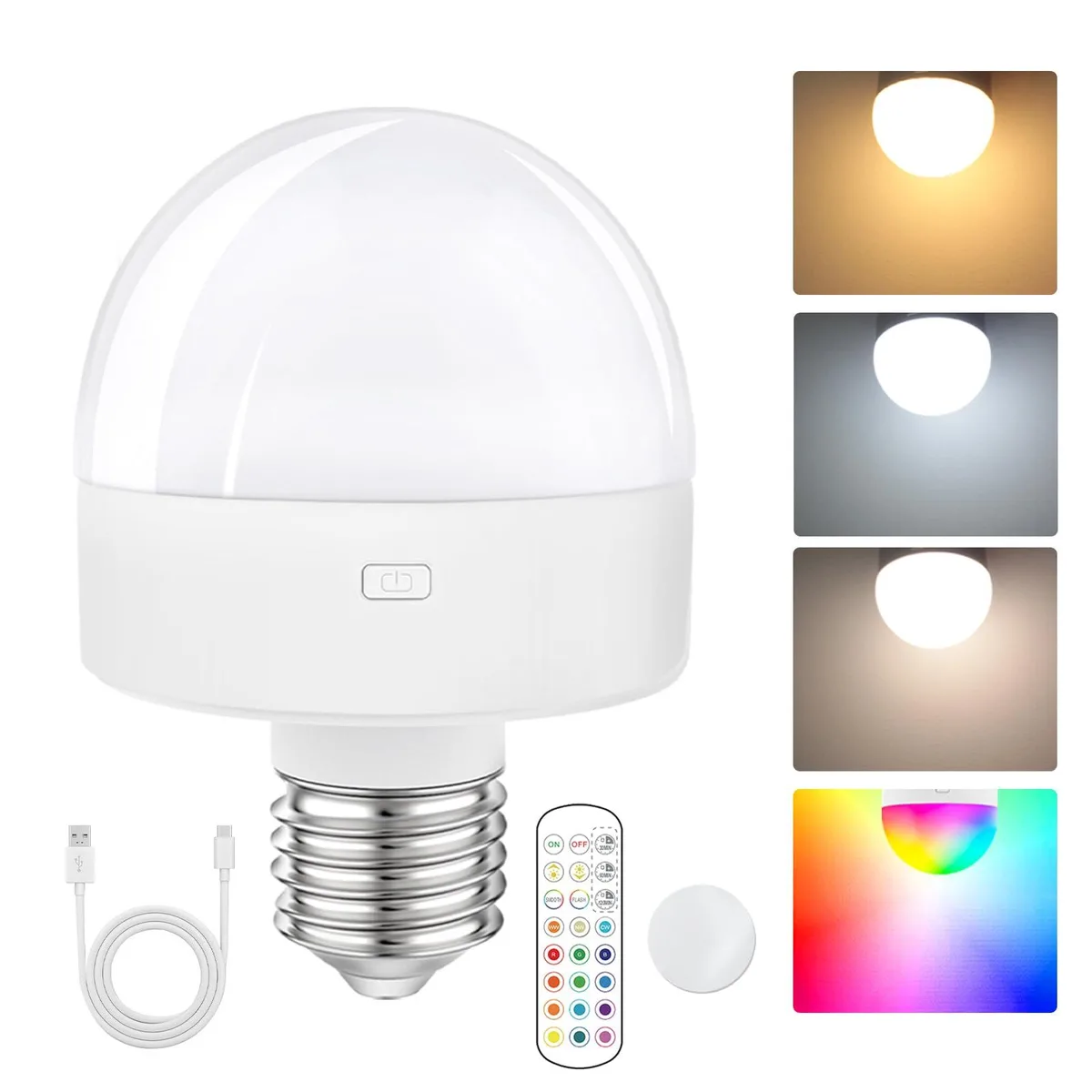 KEHIPI KEHIPI E26 Rechargeable LED Light Bulb with Remote — product photo