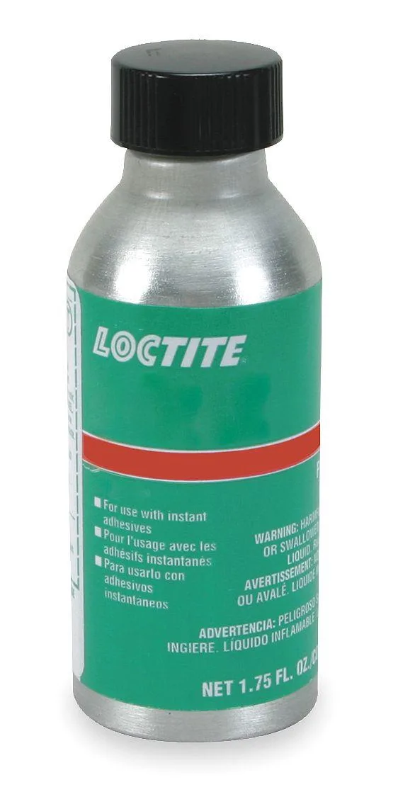 Small brown bottle labelled Loctite 135276 activator 1.75 fl oz