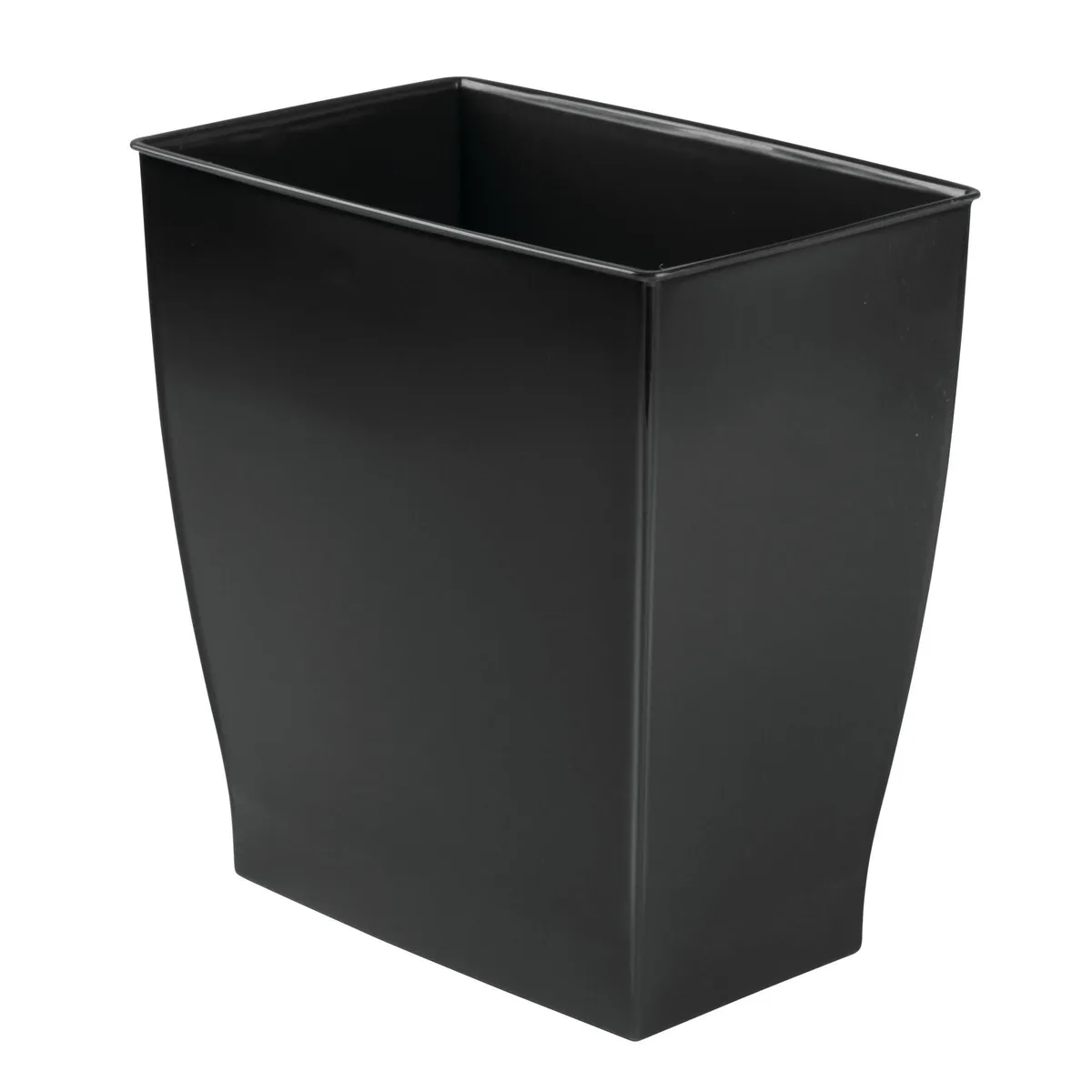 Three white rectangular plastic bins, open top, slim profile, 2.5 gallon each