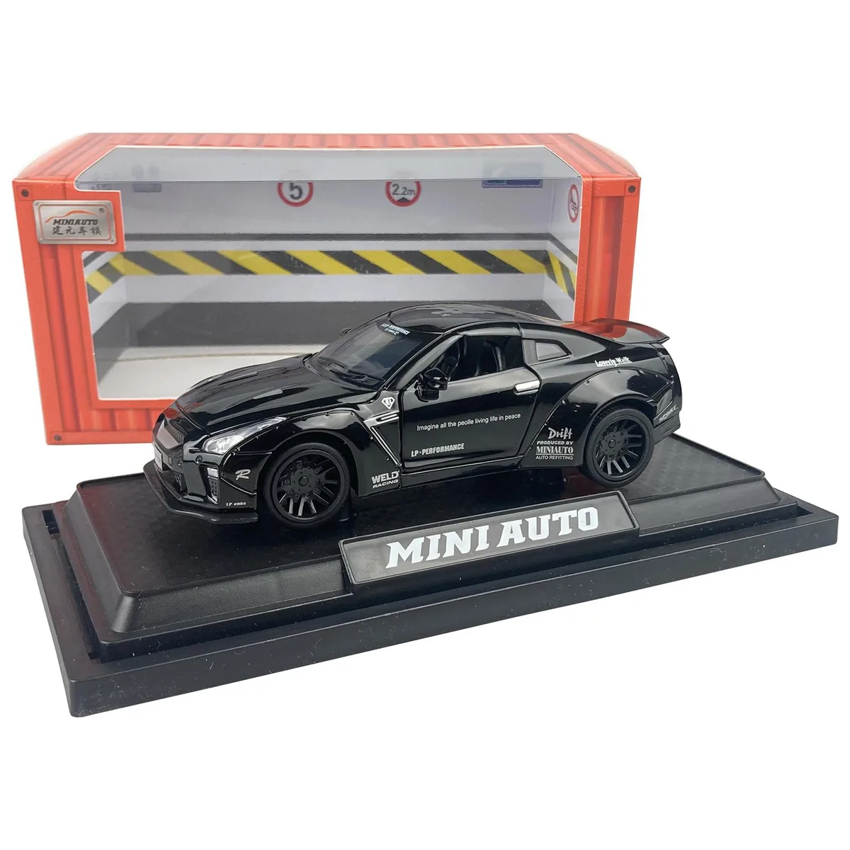 MiniAuto MiniAuto 1:32 Nissan GTR R35 Nismo Widebody Diecast Car Black — product photo