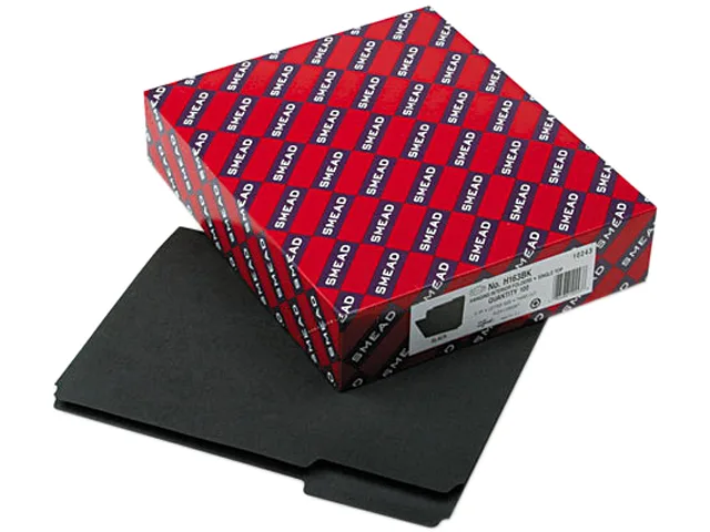 Smead Smead 10243 Interior File Folder 1/3 Cut Top Tab Letter Black 100 Box — product photo