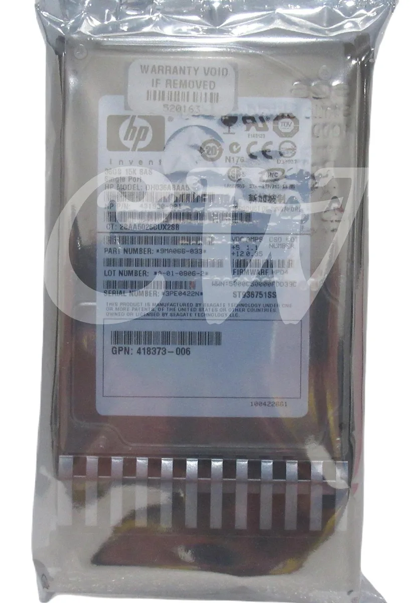 HP HP 36GB 15000RPM 2.5" SAS internal hard drive DH036ABAA5 — product photo