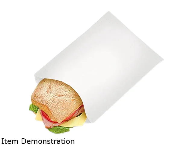 Bagcraft Papercon Bagcraft Papercon BGC 300422 Grease-Resistant Sandwich Bags White 2000 Carton — product photo