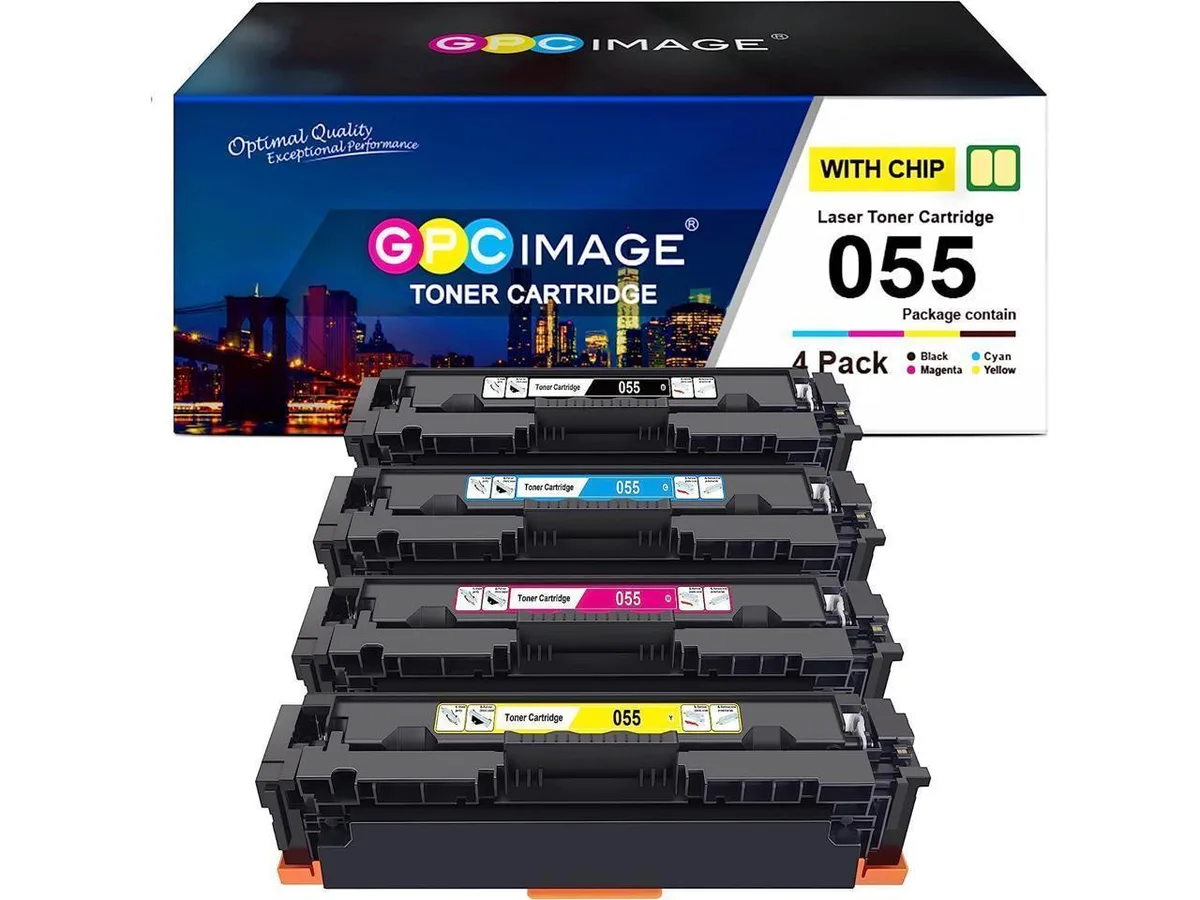 V4ink V4ink 055 4-Pack Toner Cartridge (Black Cyan Magenta Yellow) — product photo