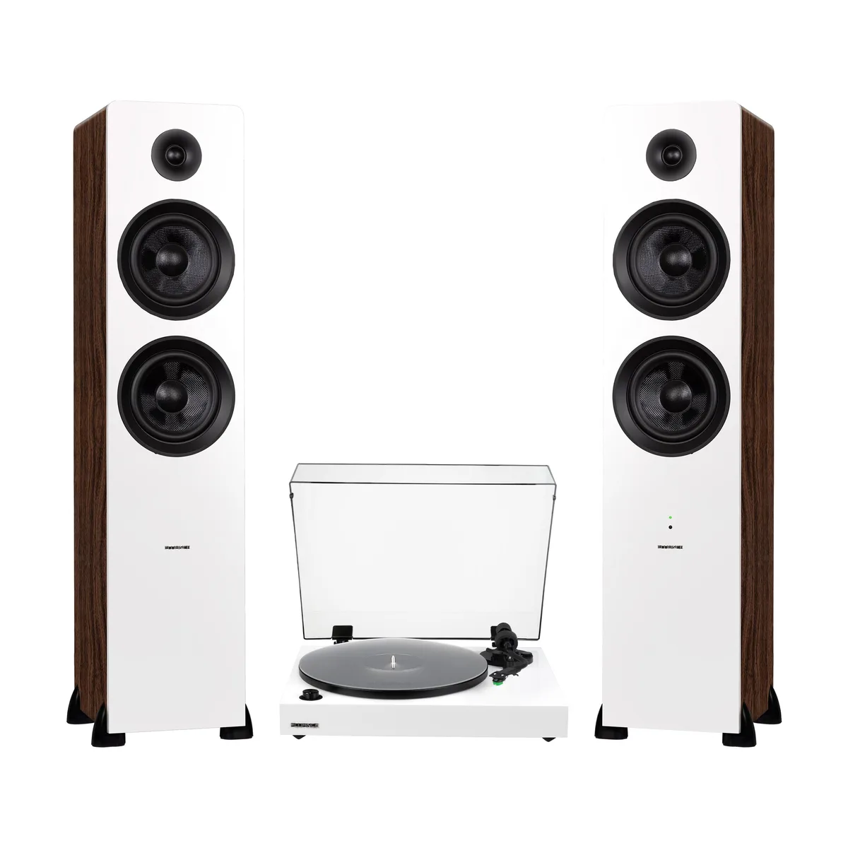 Fluance Fluance RT81+ Turntable (White) &amp; Ai81 Tower Speakers (White Walnut) Bundle — product photo