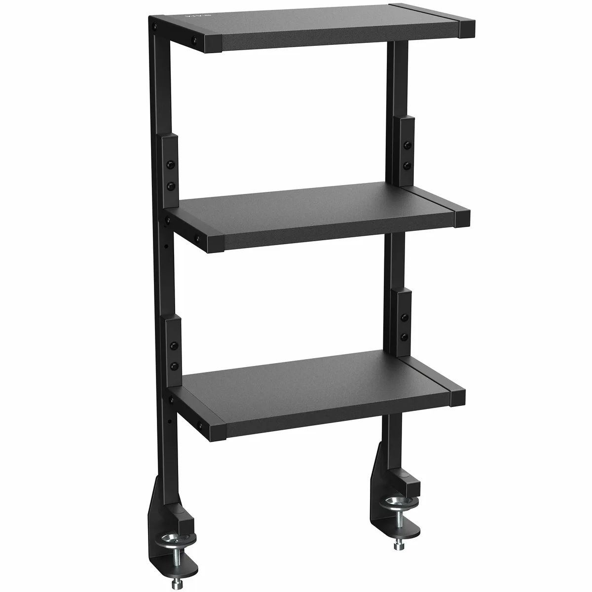 VIVO VIVO Black 13" Clamp-On 3-Tier Shelf 12.6x7.1 monitor accessory — product photo