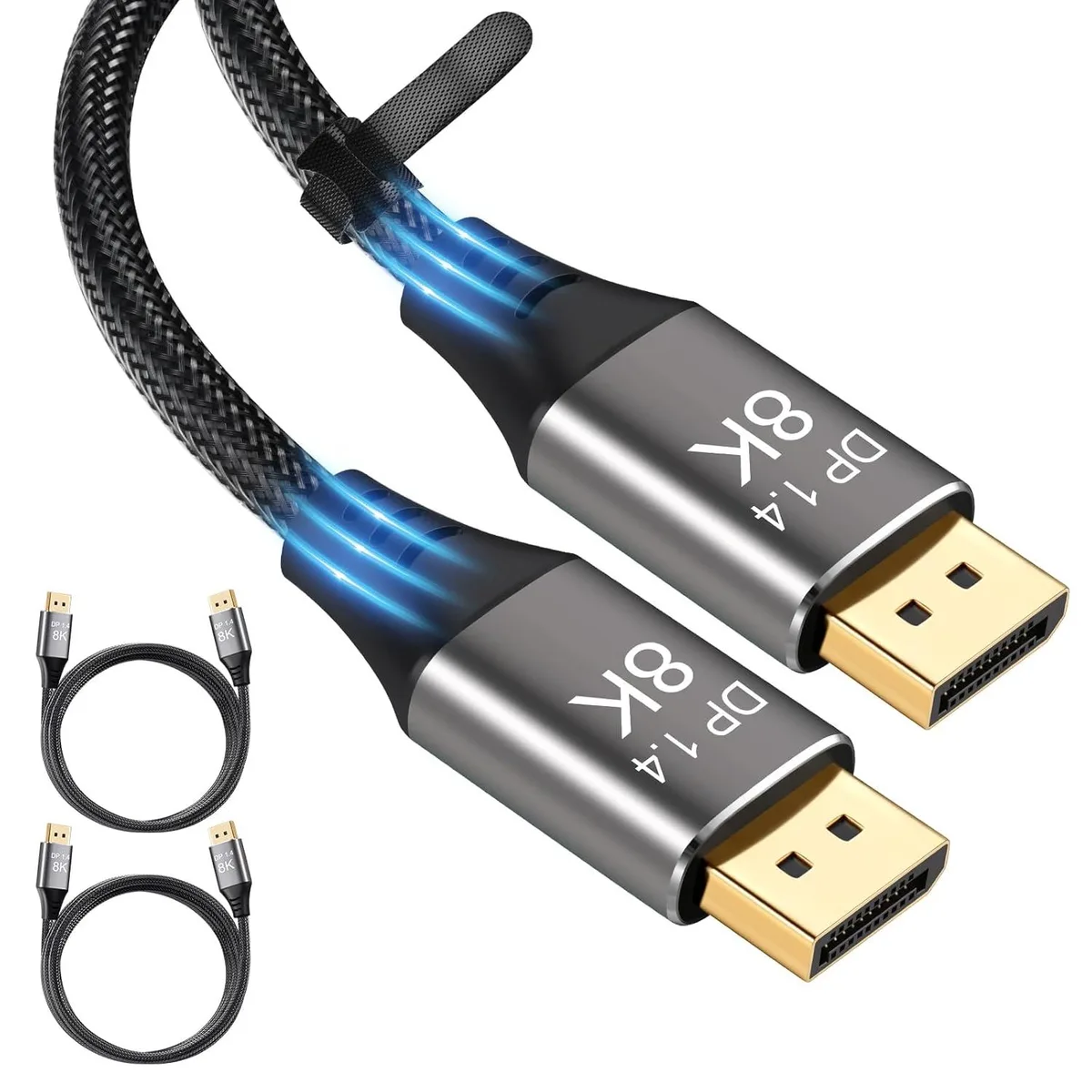 CableDeconn CableDeconn DisplayPort 1.4 cable 6.6ft 2PCS 32.4Gbps — product photo