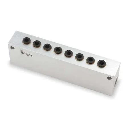 Legris Legris 3315 56 14 Aluminium Manifold 10 Inlets 8 Outlets 1/4 NPT 290 psi — product photo