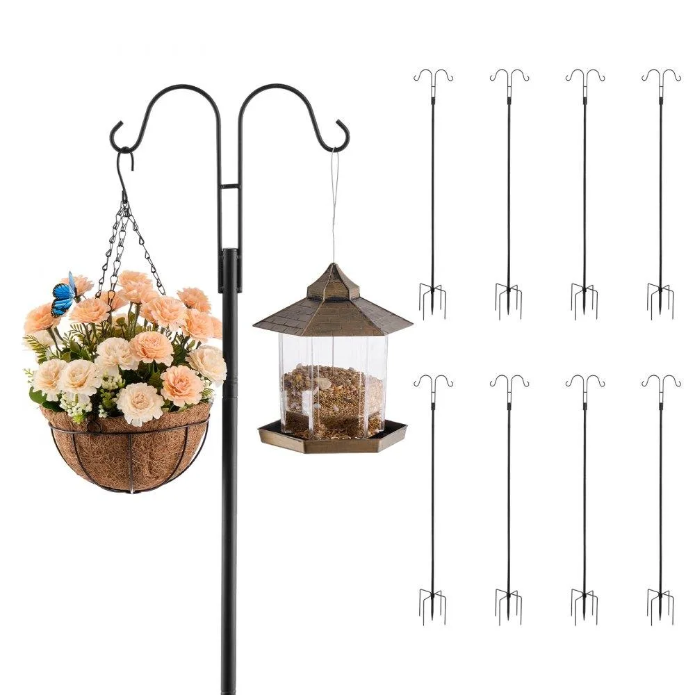VEVOR VEVOR Double Shepherd Hook 8 Pack 76 Inch Black Q195 Steel — product photo