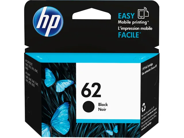 HP HP 62 Black Ink Cartridge C2P04AN#140 Single Pack 200 Pages — product photo