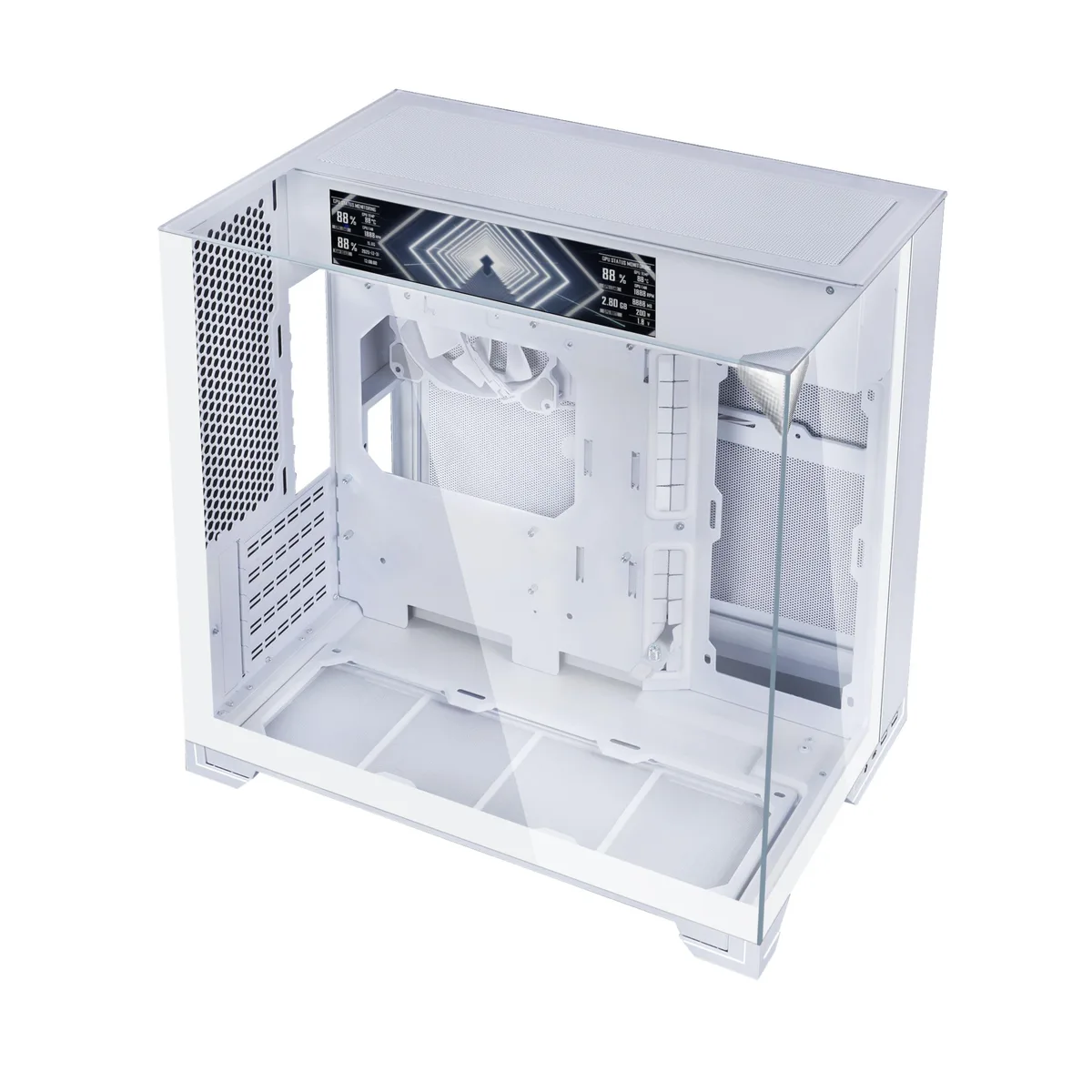 Lian Li Lian Li O11 Vision-M Digital mATX Mid Tower PC Case 9.2" LCD White — product photo