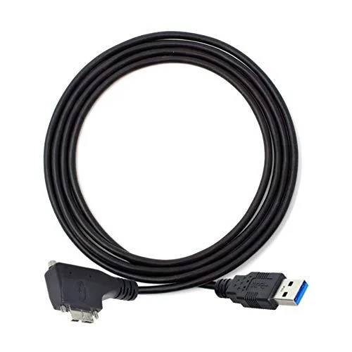 Fervit Fervit USB 3.0 Micro B 90° Left Angled Dual Screw Cable 1.2M — product photo