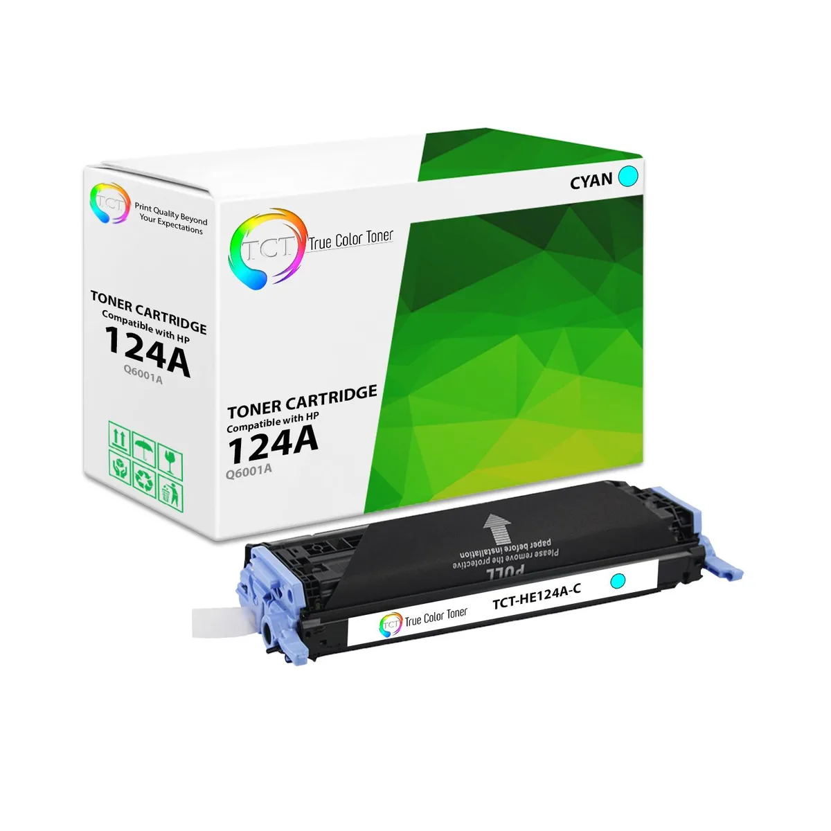 True Color Toner True Color Toner Cyan Q6001A 124A toner cartridge — product photo