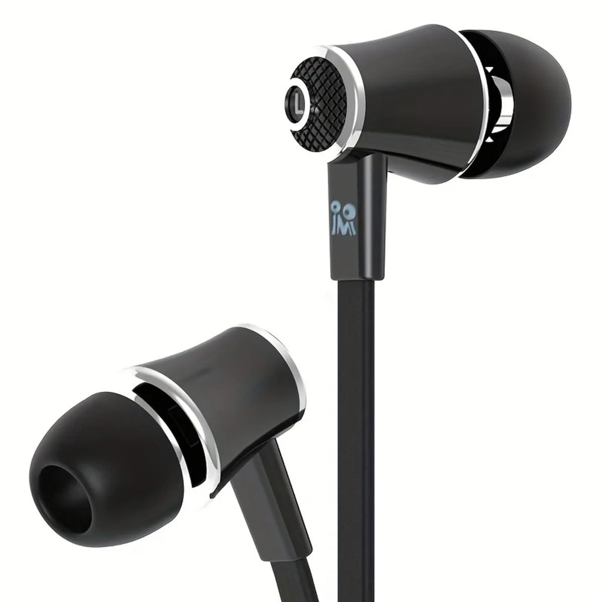 No Sew No Sew In-Ear Stereo Earbuds Black 3.5mm 47in ANC zp00270 — product photo