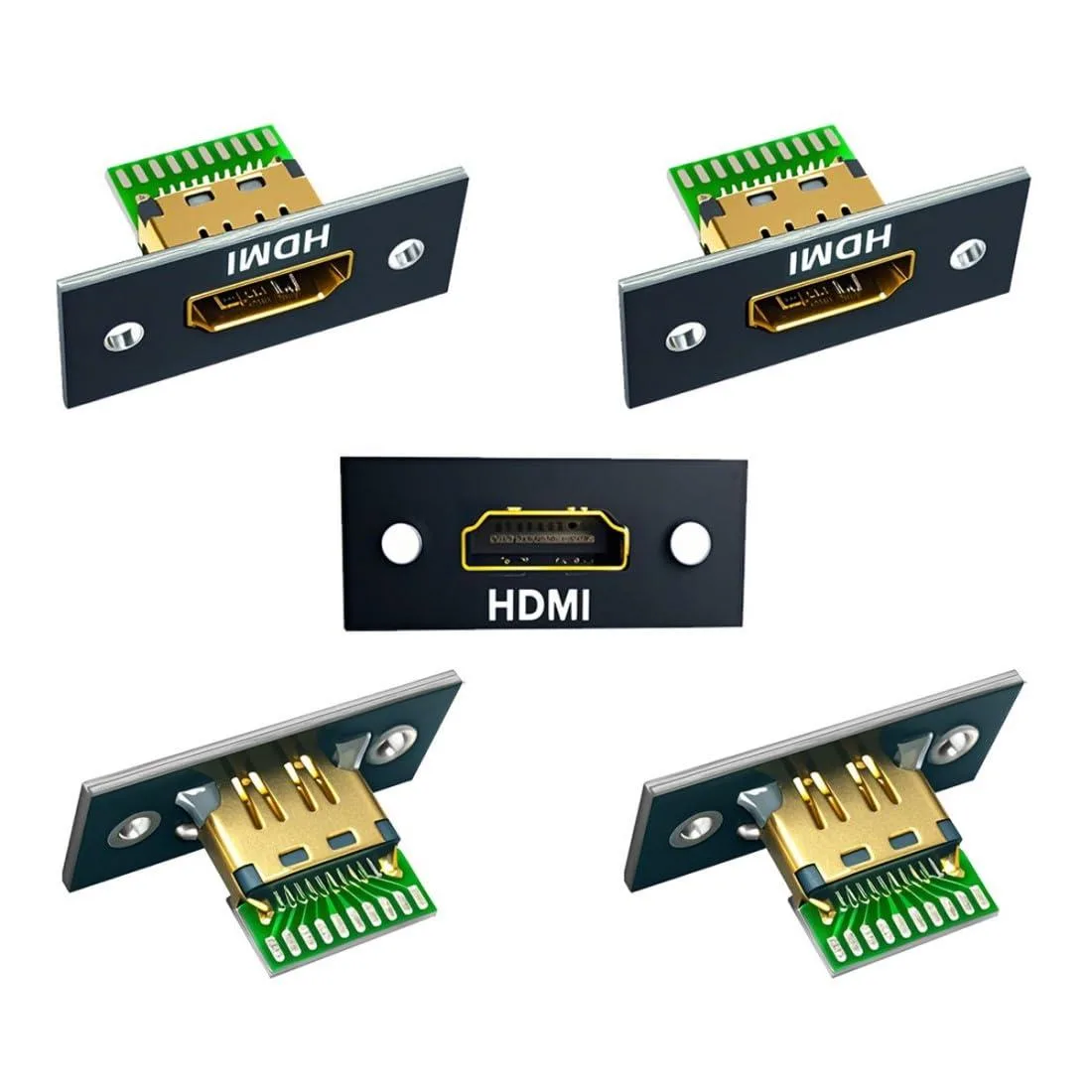 LORDWORLD LORDWORLD 5 Pack HDMI 2.1 8K 19Pin Gold Plated Female Socket DIY Connector — product photo