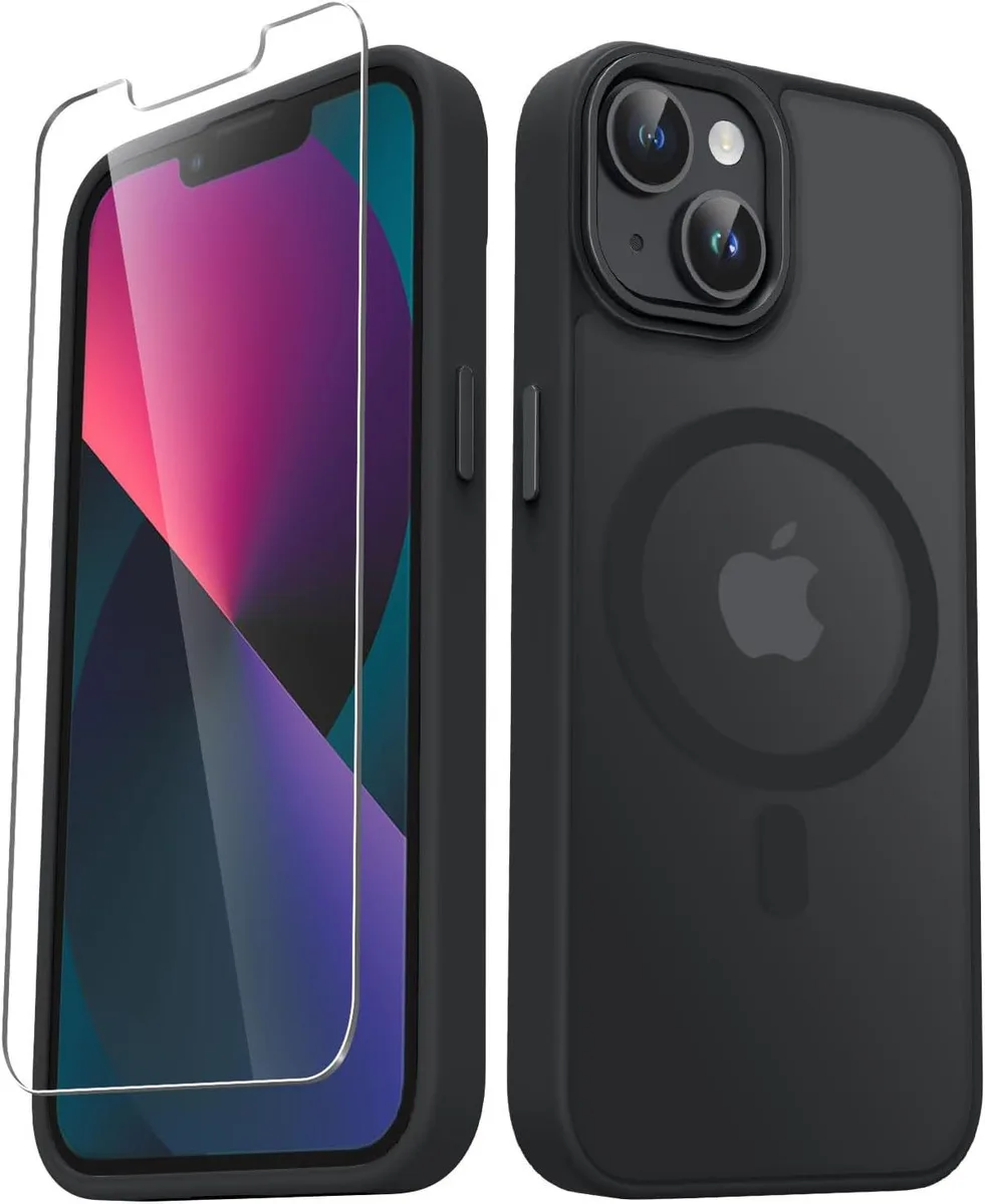 iworkmart iworkmart Case iPhone 13 14 6.1 inch Matte Magnetic Translucent Frosted Black — product photo