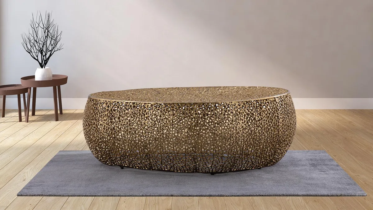 tuphen tuphen T3601-50 Oval Coffee Table Gold G150108425 NJ inventory — product photo