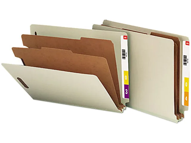 Smead Smead 26810 Pressboard End Tab Classification Folder, Letter, 6-Section, 10 per box — product photo