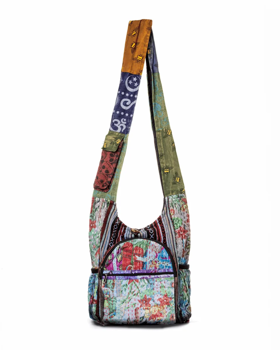 Jupiter Gear Home Jupiter Gear Home Vintage Patchwork Hobo Bag KC-708-HBP — product photo