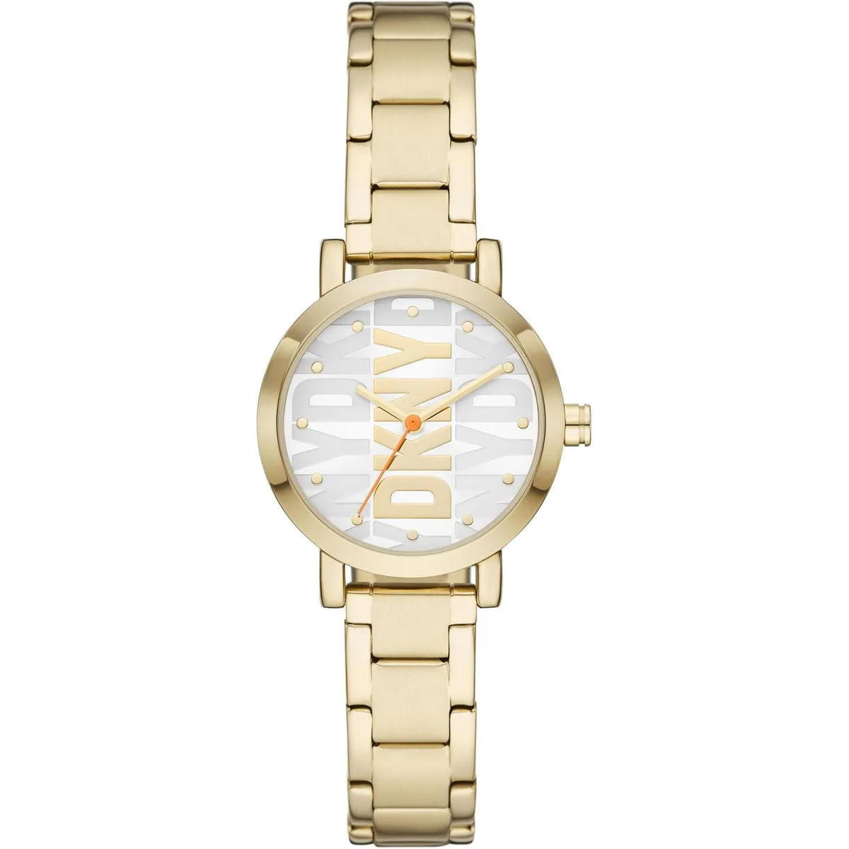 Silver stainless steel watch with silver dial and bracelet