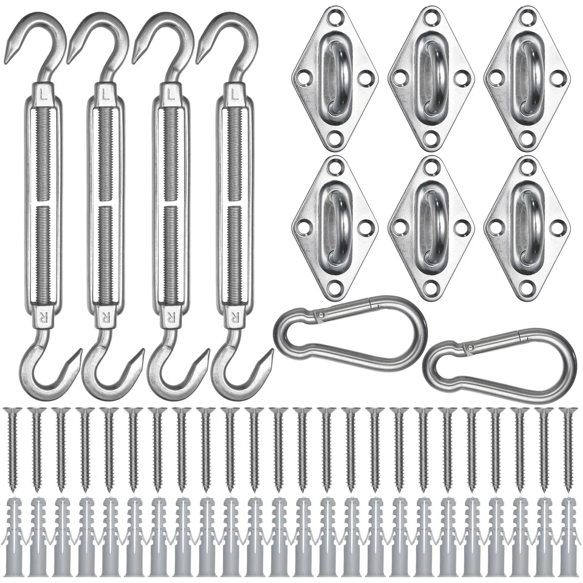 Yescom USA, Inc. Yescom USA, Inc. Triangle Sun Shade Sail Hardware Kit 304 Stainless Steel 2 Pack — product photo